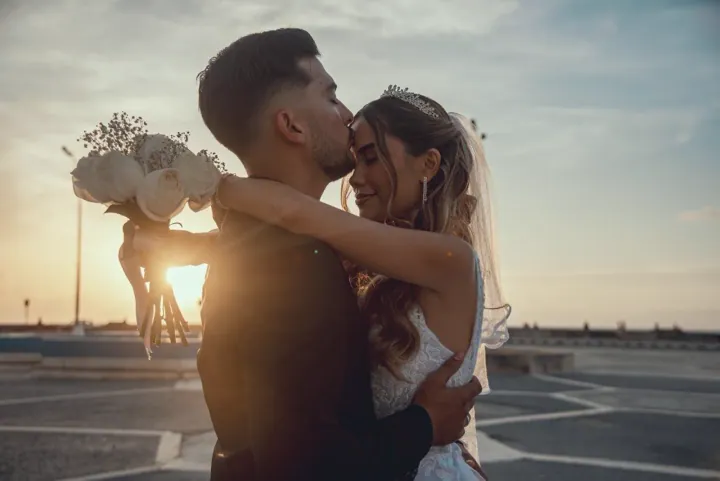 Momento del reportaje de boda de Pablo y Melisa